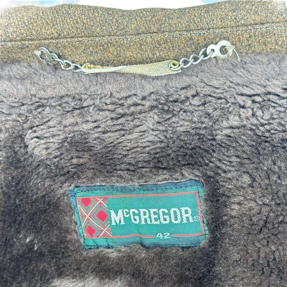 Vintage McGregor Mens Sherpa Lined Heavy Winter Jacket Coat Brown Size 42 - Picture 7 of 7